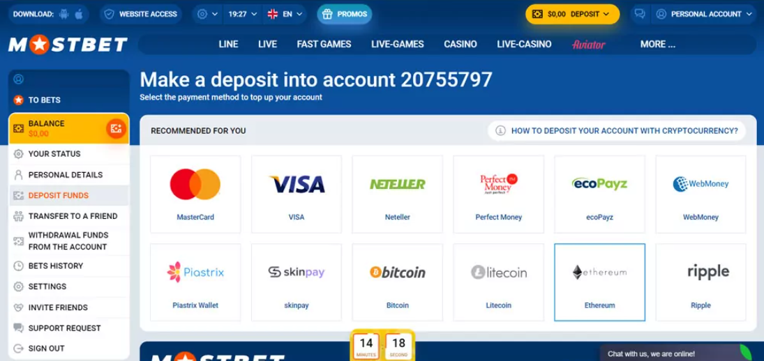 Mostbet Deposit